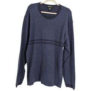 Eddie Bauer Pullover Knit Long Sleeve Shirt Double Layer Lightweight XL Tall